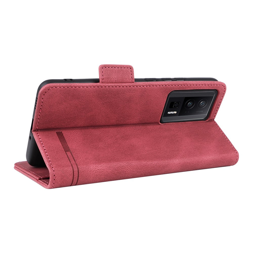 For Xiaomi Poco F5 Pro 5G / Redmi K60 Pro 5G / K60 5G Shockproof Phone Case Hardware Decor Stand Wallet PU Leather Cover