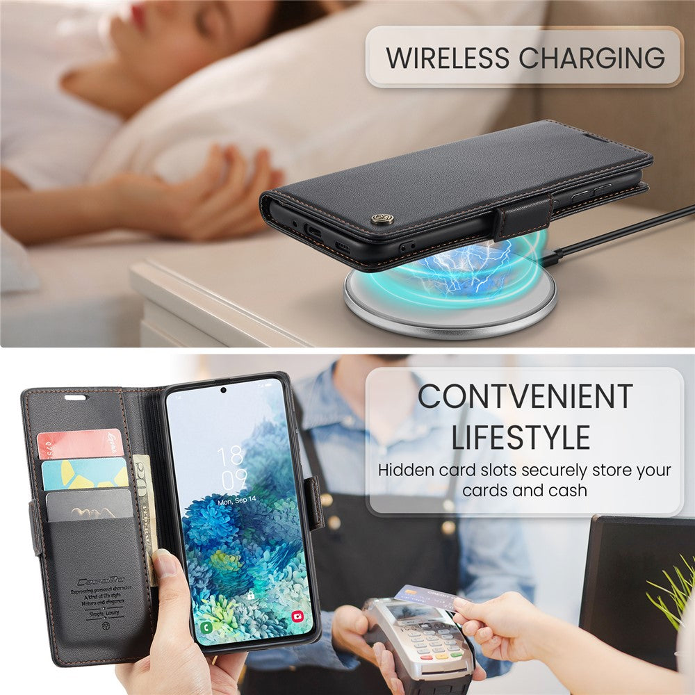 Galaxy S20 Plus 5G/4G Glänzende Wallet-Hülle – RFID-Schutz & Ständer