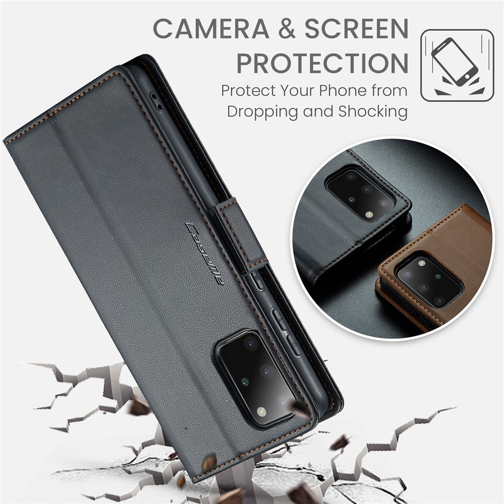 Galaxy S20 Plus 5G/4G Glänzende Wallet-Hülle – RFID-Schutz & Ständer