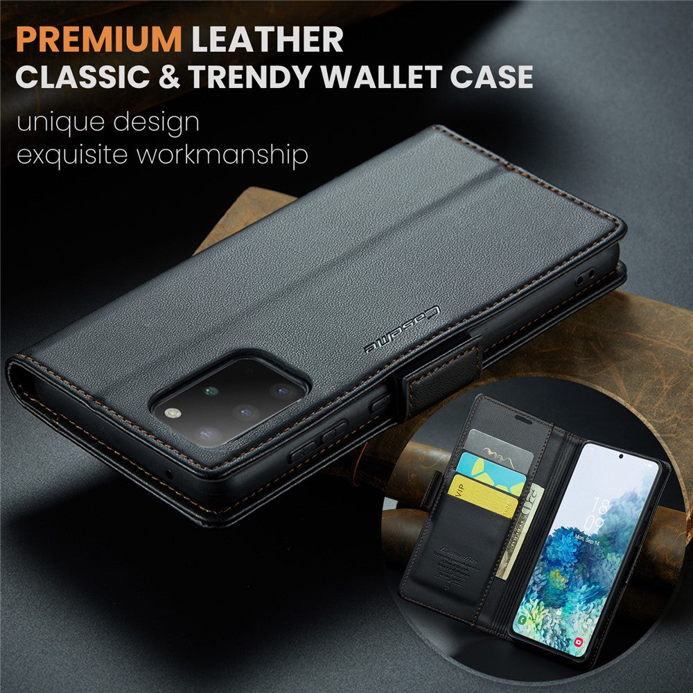 Galaxy S20 Plus 5G/4G Glänzende Wallet-Hülle – RFID-Schutz & Ständer