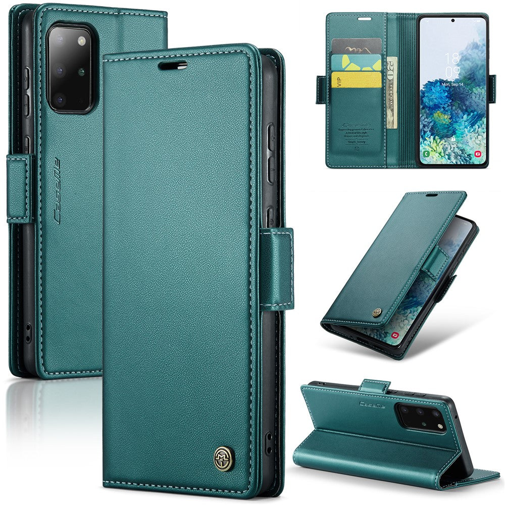 Galaxy S20 Plus 5G/4G Glänzende Wallet-Hülle – RFID-Schutz & Ständer