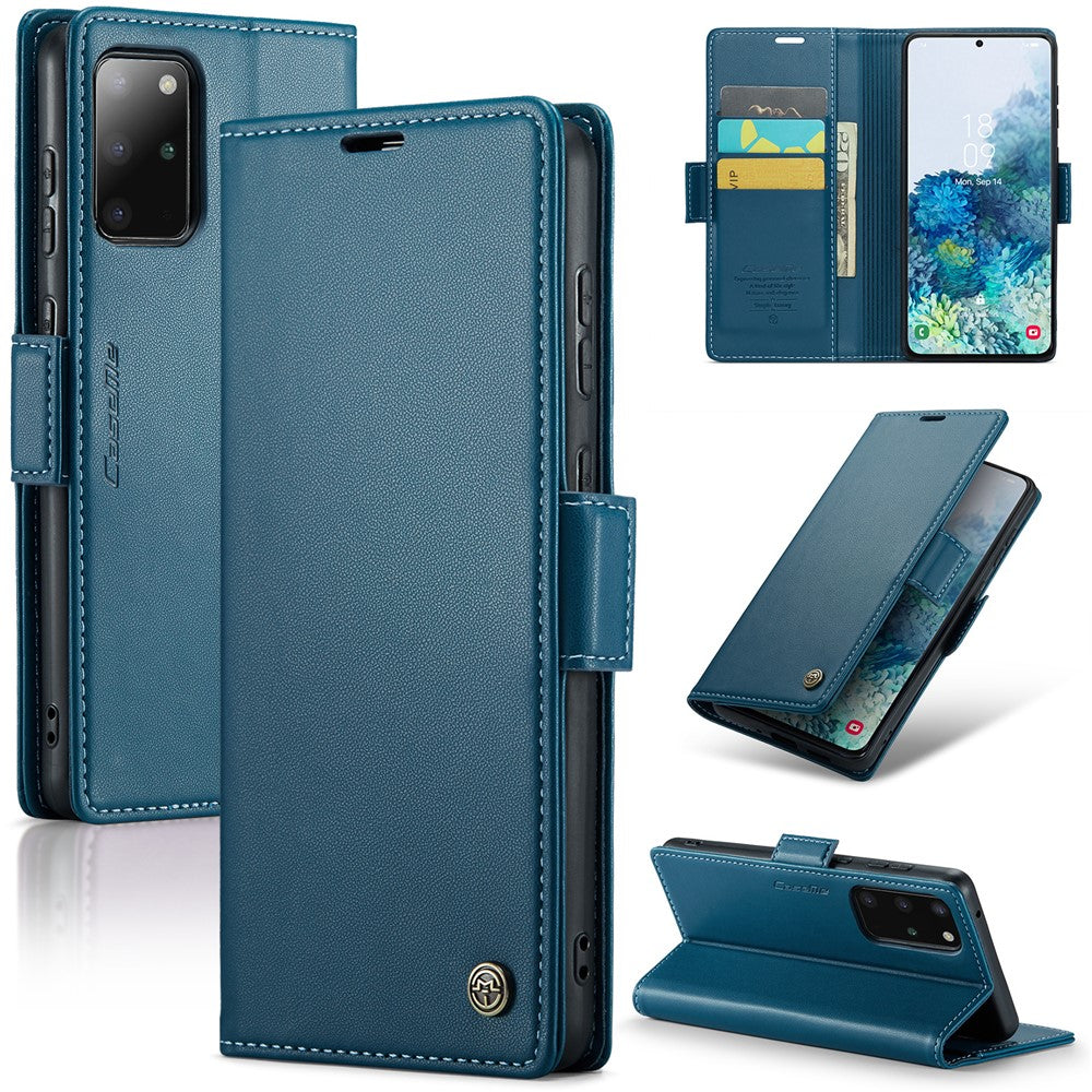 Galaxy S20 Plus 5G/4G Glänzende Wallet-Hülle – RFID-Schutz & Ständer