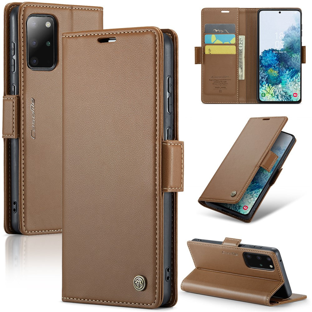 Galaxy S20 Plus 5G/4G Glänzende Wallet-Hülle – RFID-Schutz & Ständer