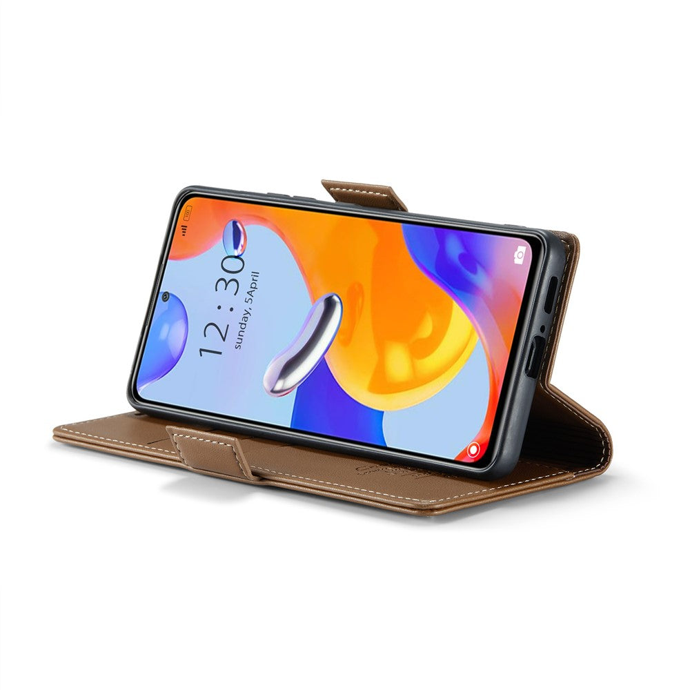 For Xiaomi Redmi Note 11 Pro 4G (Mediatek) / Note 11 Pro 5G (Qualcomm) / Note 12 Pro 4G Leather Case CASEME 023 RFID Blocking 3 Card Slot