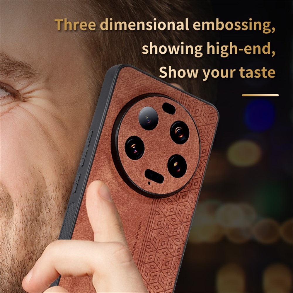 AZNS For Xiaomi 13 Ultra PU Leather+TPU Mobile Phone Case Imprinted Pattern Smartphone Shell Cover