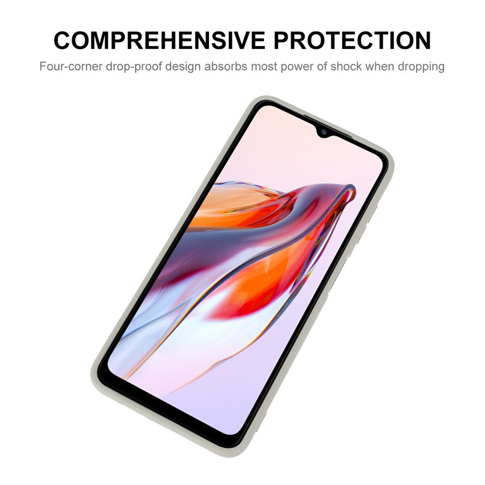 ENKAY HAT PRINCE For Xiaomi Poco C55 4G / Redmi 12C 4G Liquid Silicone Case Straight Edge Camera Protection Phone Cover