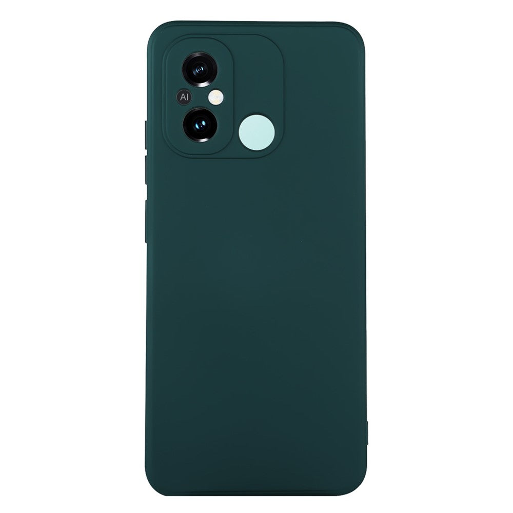 ENKAY HAT PRINCE For Xiaomi Poco C55 4G / Redmi 12C 4G Liquid Silicone Case Straight Edge Camera Protection Phone Cover