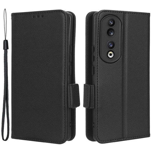 Honor 90 Wallet-Handyhülle – mit Litschi-Textur