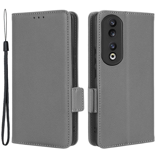 Honor 90 Wallet-Handyhülle – mit Litschi-Textur