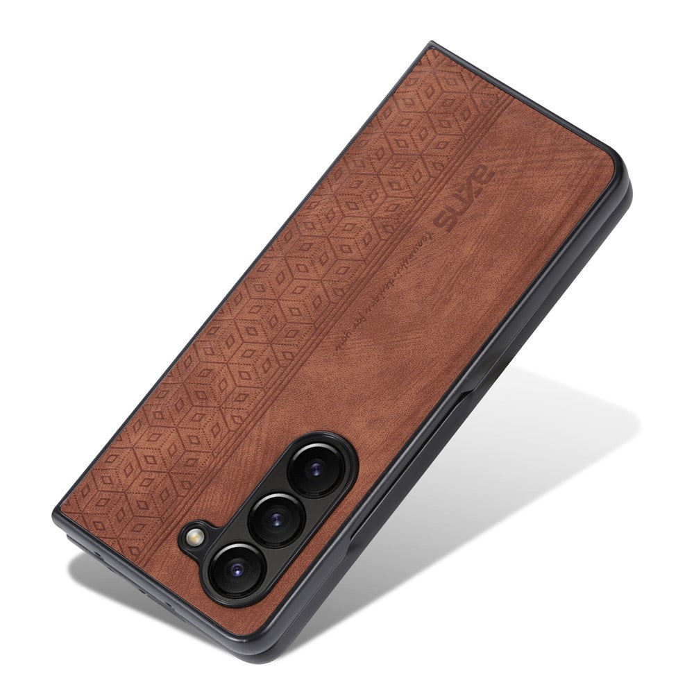 AZNS For Samsung Galaxy Z Fold5 5G Imprinted Phone Case PU Leather + PC Folding Phone Cover