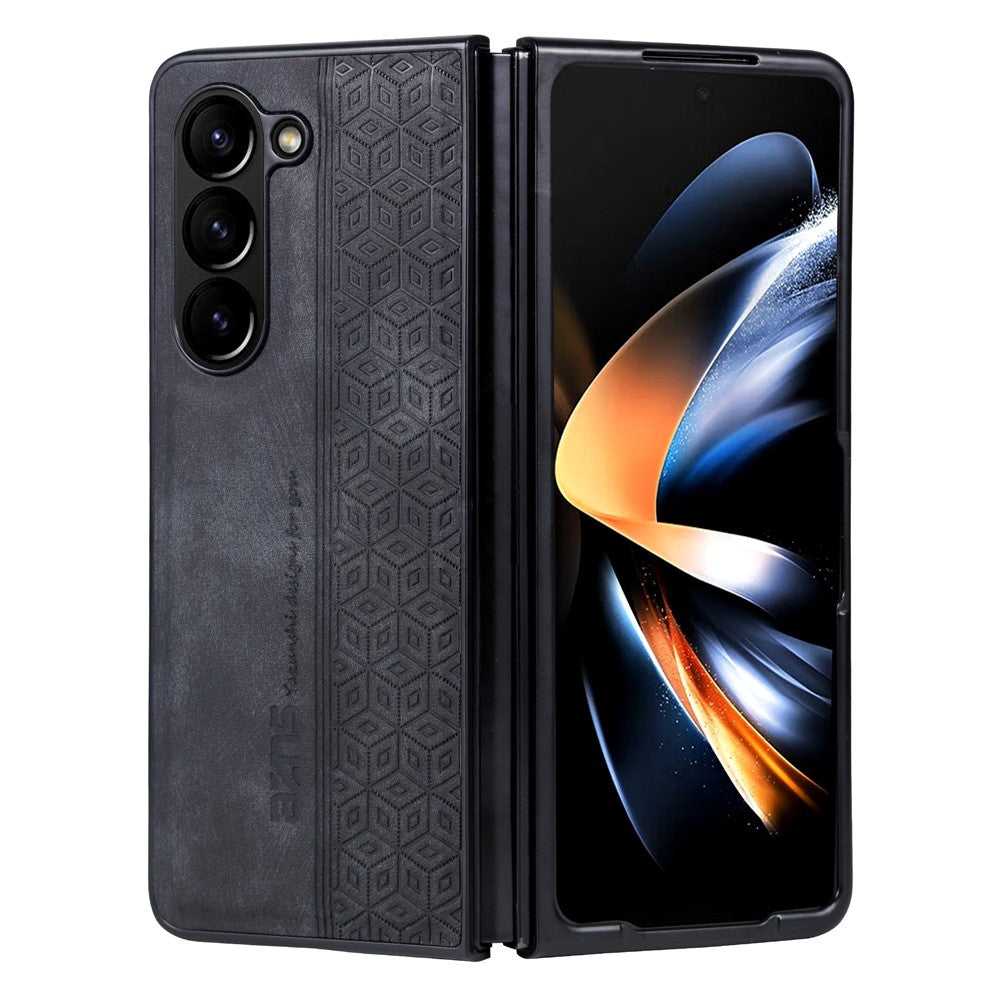 AZNS For Samsung Galaxy Z Fold5 5G Imprinted Phone Case PU Leather + PC Folding Phone Cover