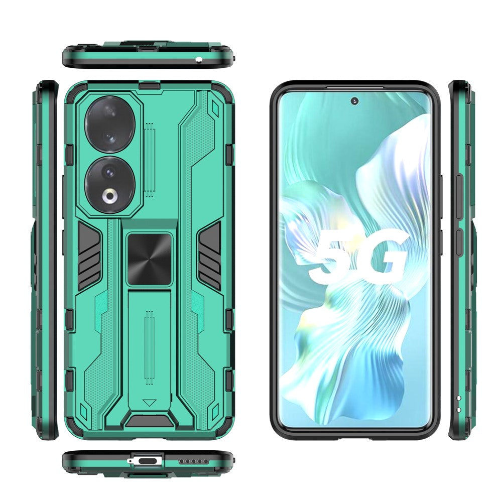 For Honor 90 Anti-drop Phone Cover with Kickstand Hard PC + Soft TPU Protective Case