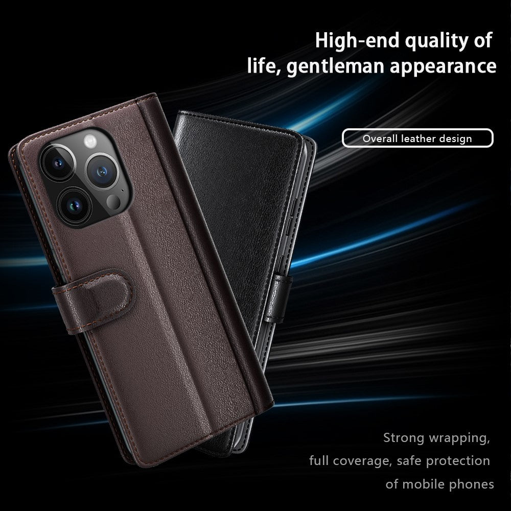 iPhone 15 Pro Max Echtleder Hülle mit Kartenfach