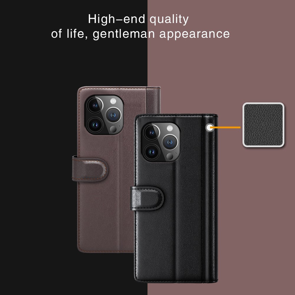 iPhone 15 Pro Max Echtleder Hülle mit Kartenfach