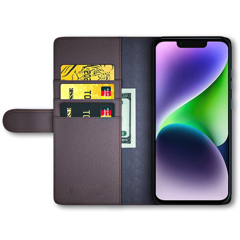 iPhone 15 Echtleder Hülle mit Kartenfach