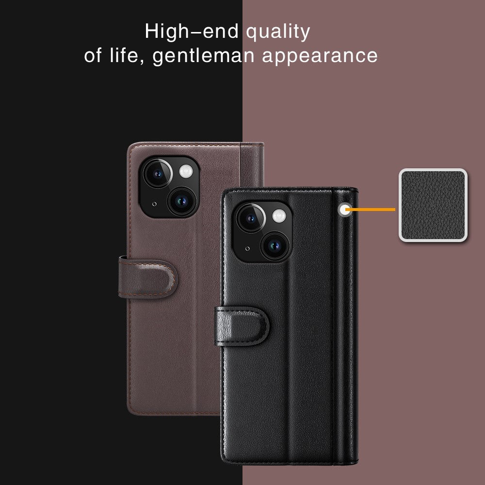 iPhone 15 Echtleder Hülle mit Kartenfach