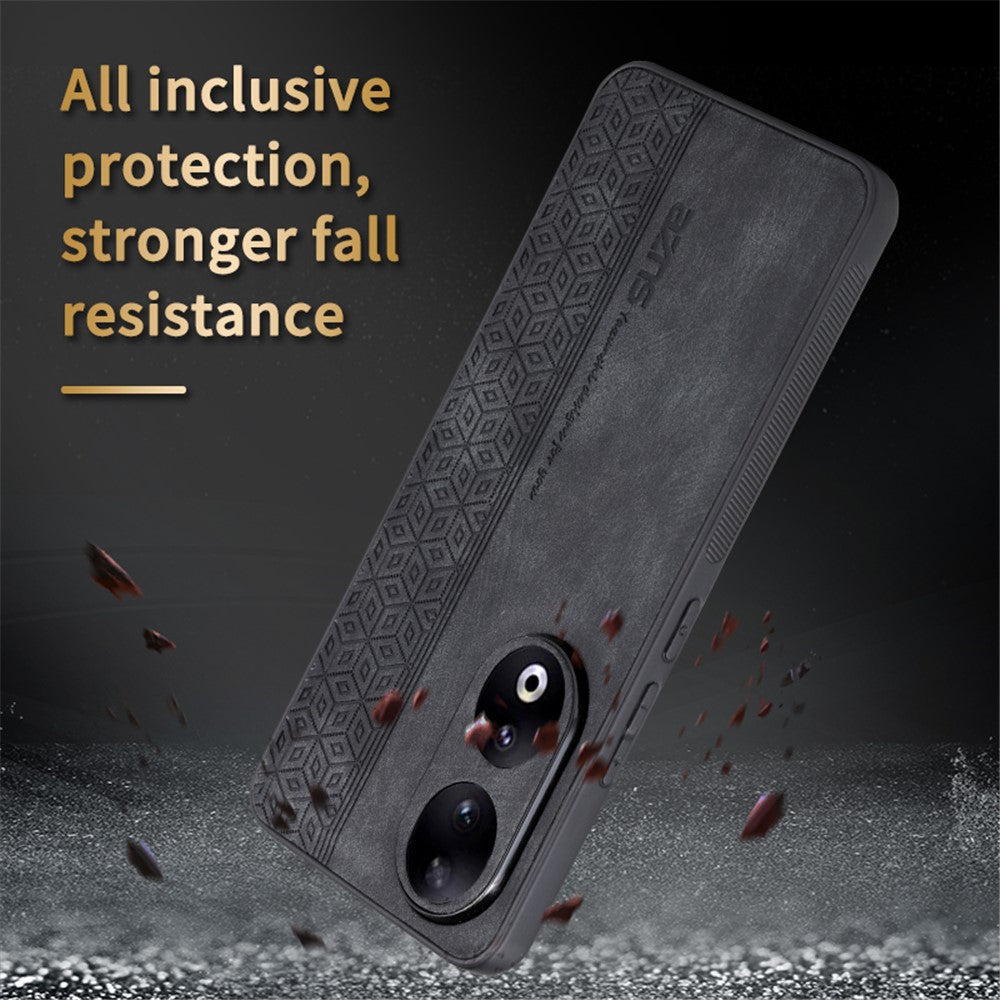 AZNS For Honor 90 PU Leather+TPU Phone Case Anti-Scratch Imprinted Pattern Shell Cover