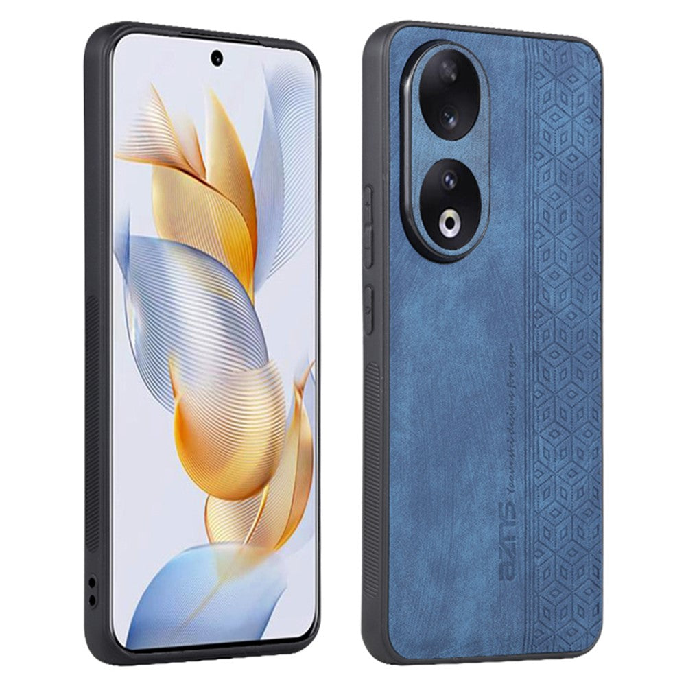AZNS For Honor 90 PU Leather+TPU Phone Case Anti-Scratch Imprinted Pattern Shell Cover