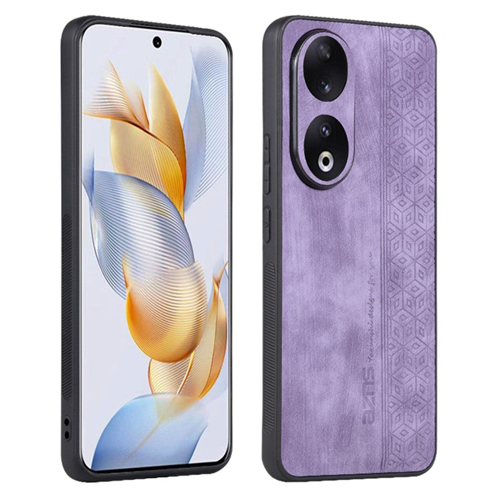 AZNS For Honor 90 PU Leather+TPU Phone Case Anti-Scratch Imprinted Pattern Shell Cover
