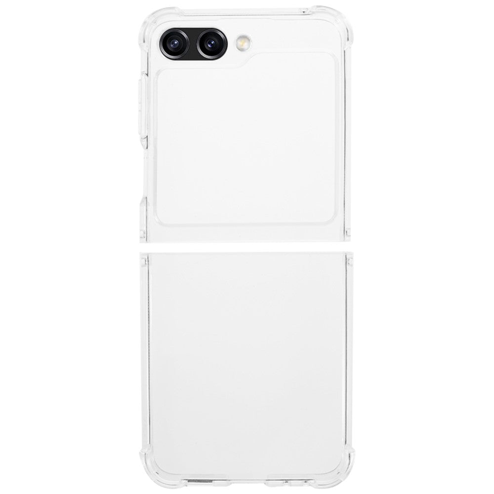 For Samsung Galaxy Z Flip5 5G Transparent TPU Phone Case Two-Piece Design Anti-Scratch Phone Cover