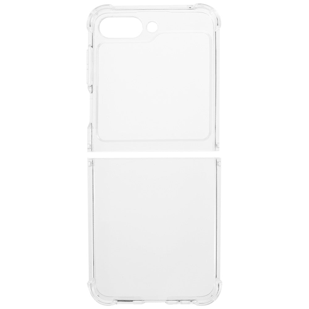 For Samsung Galaxy Z Flip5 5G Transparent TPU Phone Case Two-Piece Design Anti-Scratch Phone Cover