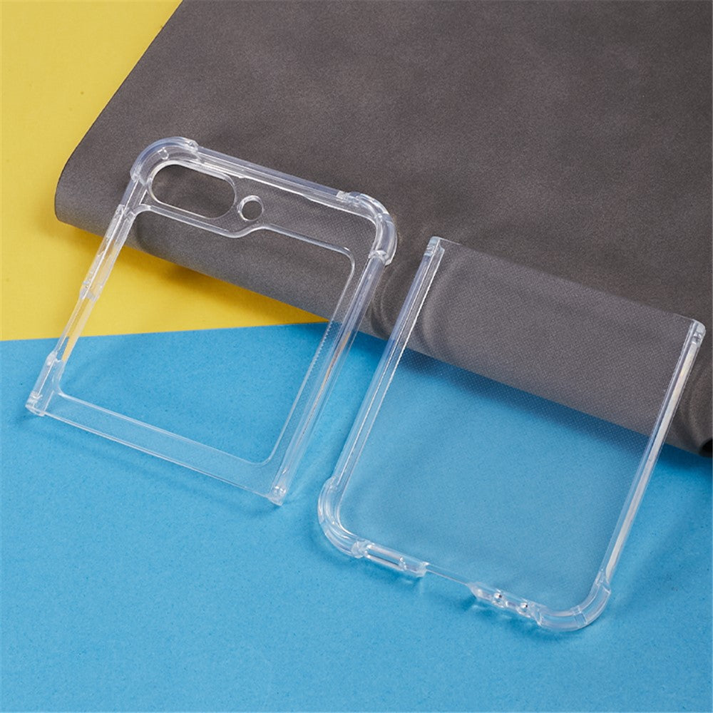 For Samsung Galaxy Z Flip5 5G Transparent TPU Phone Case Two-Piece Design Anti-Scratch Phone Cover