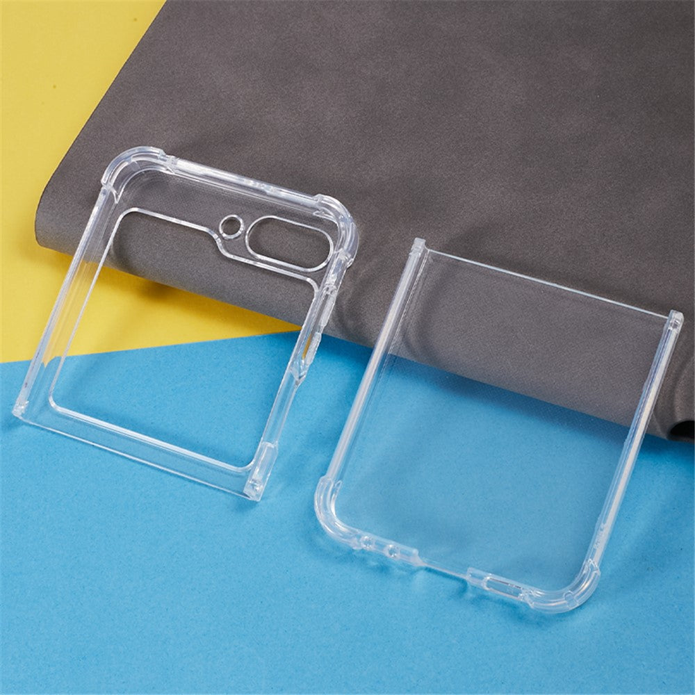 For Samsung Galaxy Z Flip5 5G Transparent TPU Phone Case Two-Piece Design Anti-Scratch Phone Cover