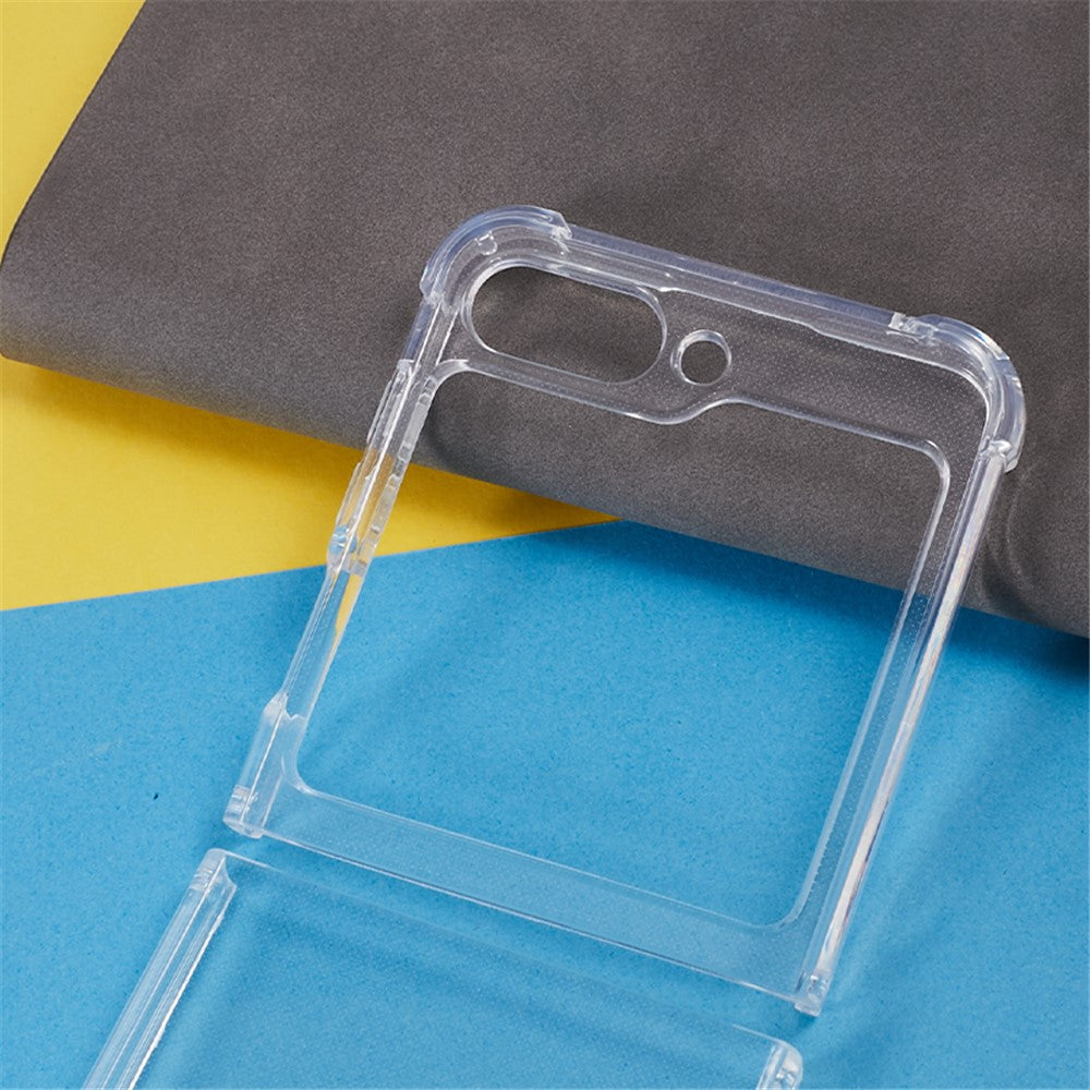For Samsung Galaxy Z Flip5 5G Transparent TPU Phone Case Two-Piece Design Anti-Scratch Phone Cover