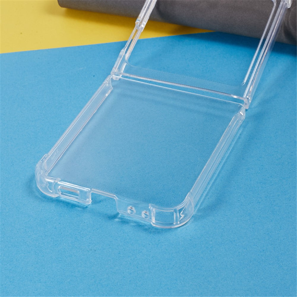 For Samsung Galaxy Z Flip5 5G Transparent TPU Phone Case Two-Piece Design Anti-Scratch Phone Cover