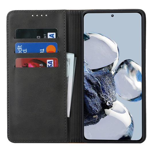 For Xiaomi 12T 5G / 12T Pro 5G / Redmi K50 Ultra PU Leather Phone Case Stand Bi-color Splicing Wallet Cover