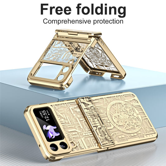 Galaxy Z Flip4 5G Mechanical Legend Series Schutzhülle – Robust, mit Schutzfolie aus gehärtetem Glas