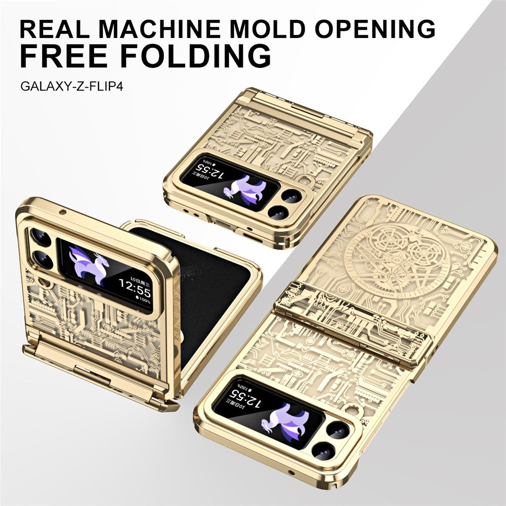 Galaxy Z Flip4 5G Mechanical Legend Series Schutzhülle – Robust, mit Schutzfolie aus gehärtetem Glas
