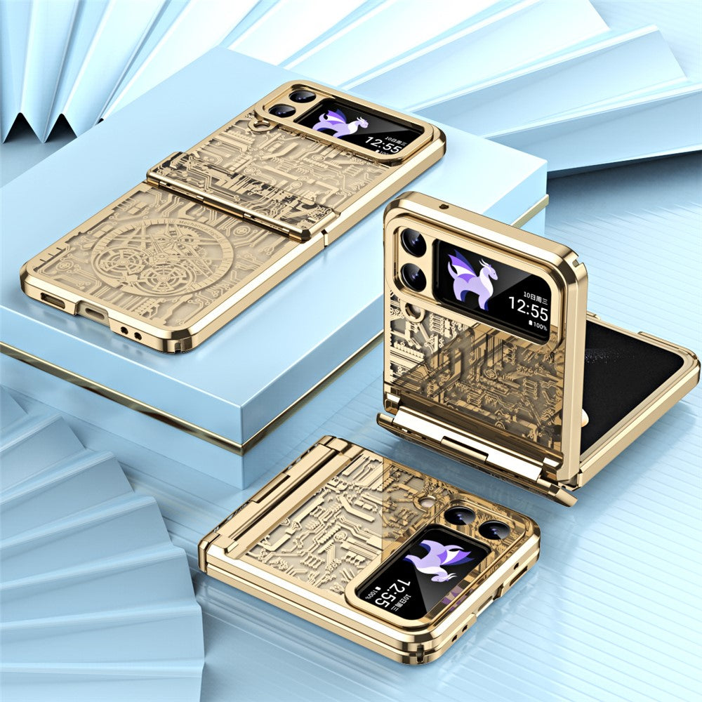 Galaxy Z Flip4 5G Mechanical Legend Series Schutzhülle – Robust, mit Schutzfolie aus gehärtetem Glas