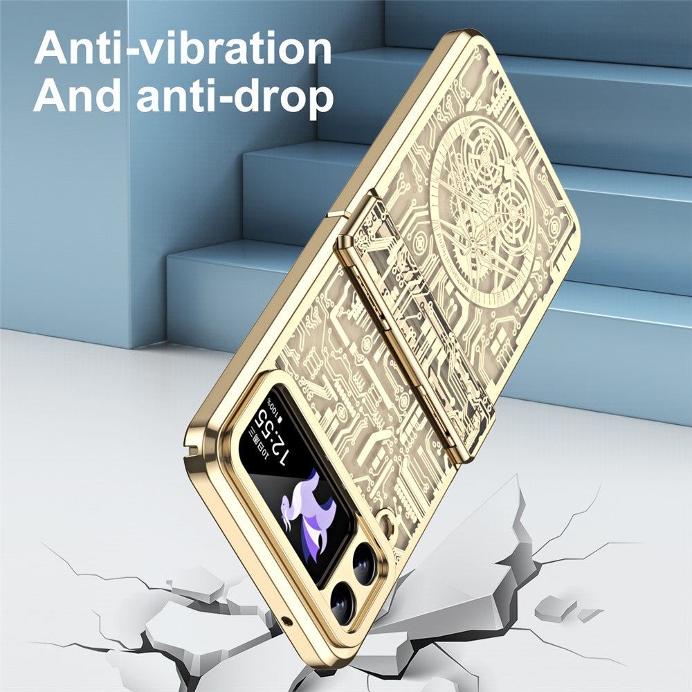 Galaxy Z Flip4 5G Mechanical Legend Series Schutzhülle – Robust, mit Schutzfolie aus gehärtetem Glas