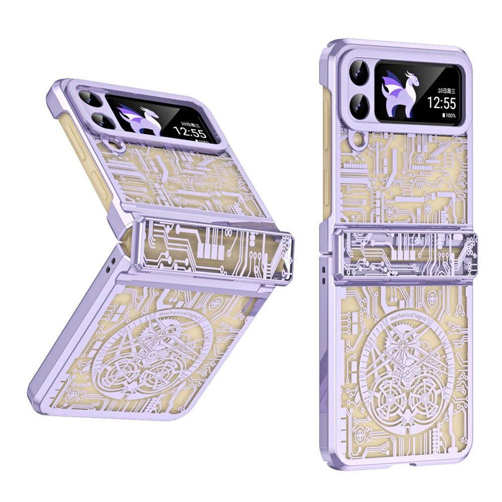 Galaxy Z Flip4 5G Mechanical Legend Series Schutzhülle – Robust, mit Schutzfolie aus gehärtetem Glas