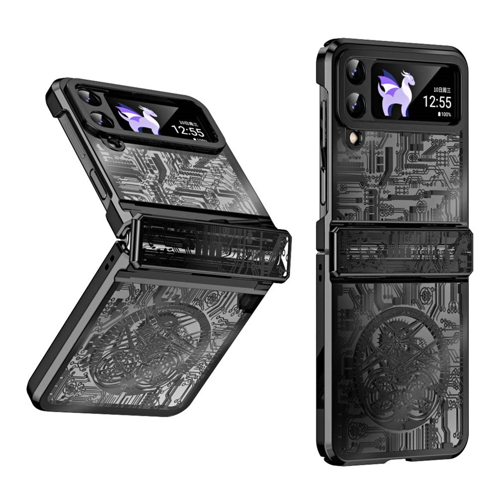Galaxy Z Flip4 5G Mechanical Legend Series Schutzhülle – Robust, mit Schutzfolie aus gehärtetem Glas