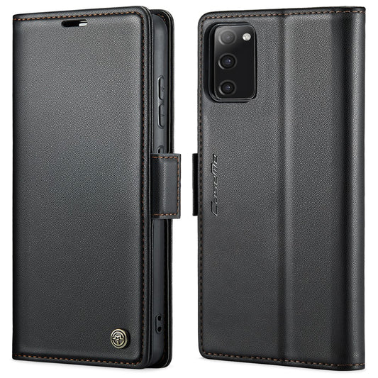 Galaxy S20 FE 4G/5G / S20 FE 2022 / S20 Lite Glänzende Wallet-Hülle – RFID-Schutz & Ständer