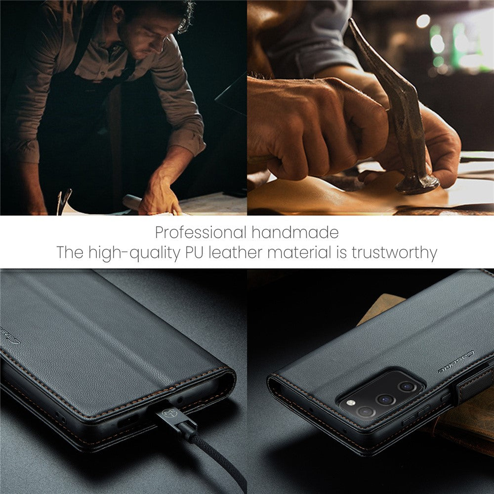 Galaxy S20 FE 4G/5G / S20 FE 2022 / S20 Lite Glänzende Wallet-Hülle – RFID-Schutz & Ständer