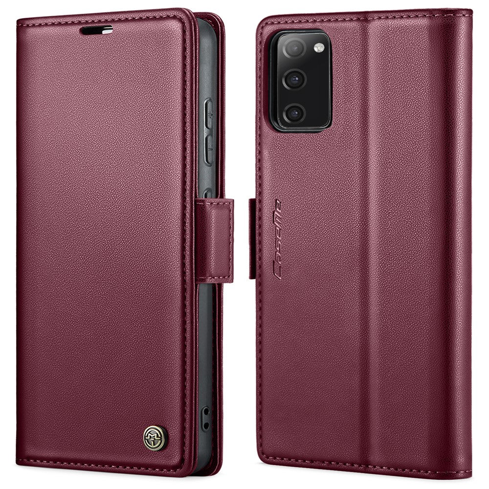Galaxy S20 FE 4G/5G / S20 FE 2022 / S20 Lite Glänzende Wallet-Hülle – RFID-Schutz & Ständer