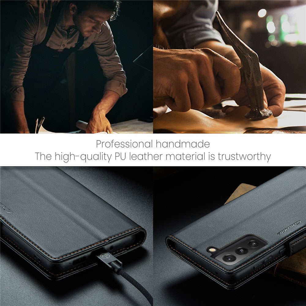 Galaxy S21 FE 5G Glänzende Wallet-Hülle – RFID-Schutz & Ständer