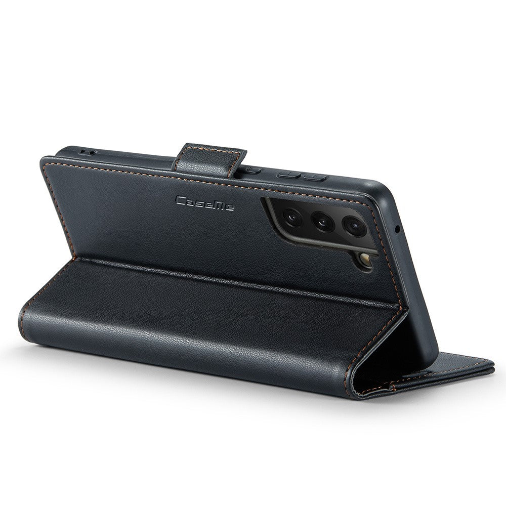 Galaxy S21 FE 5G Glänzende Wallet-Hülle – RFID-Schutz & Ständer