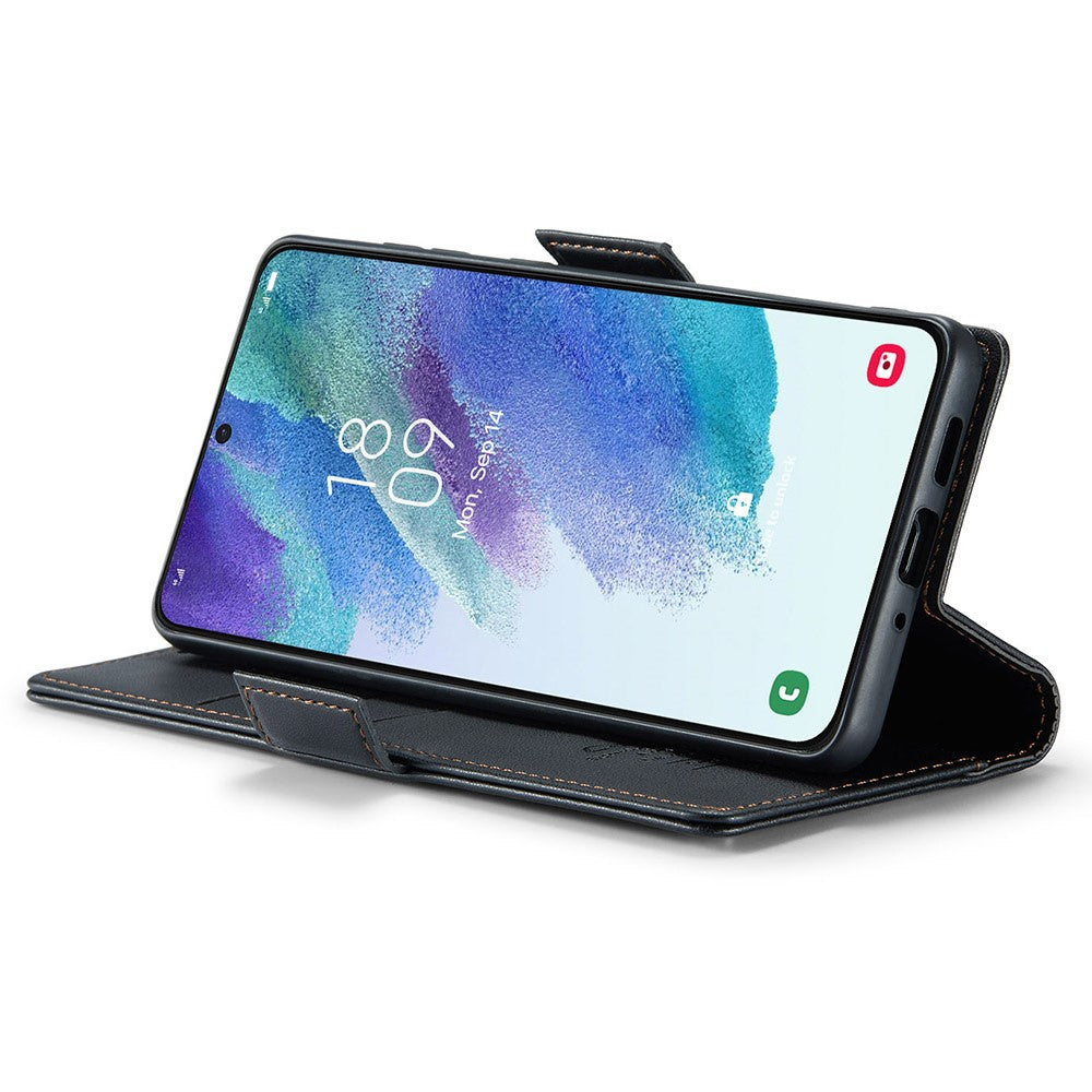Galaxy S21 FE 5G Glänzende Wallet-Hülle – RFID-Schutz & Ständer