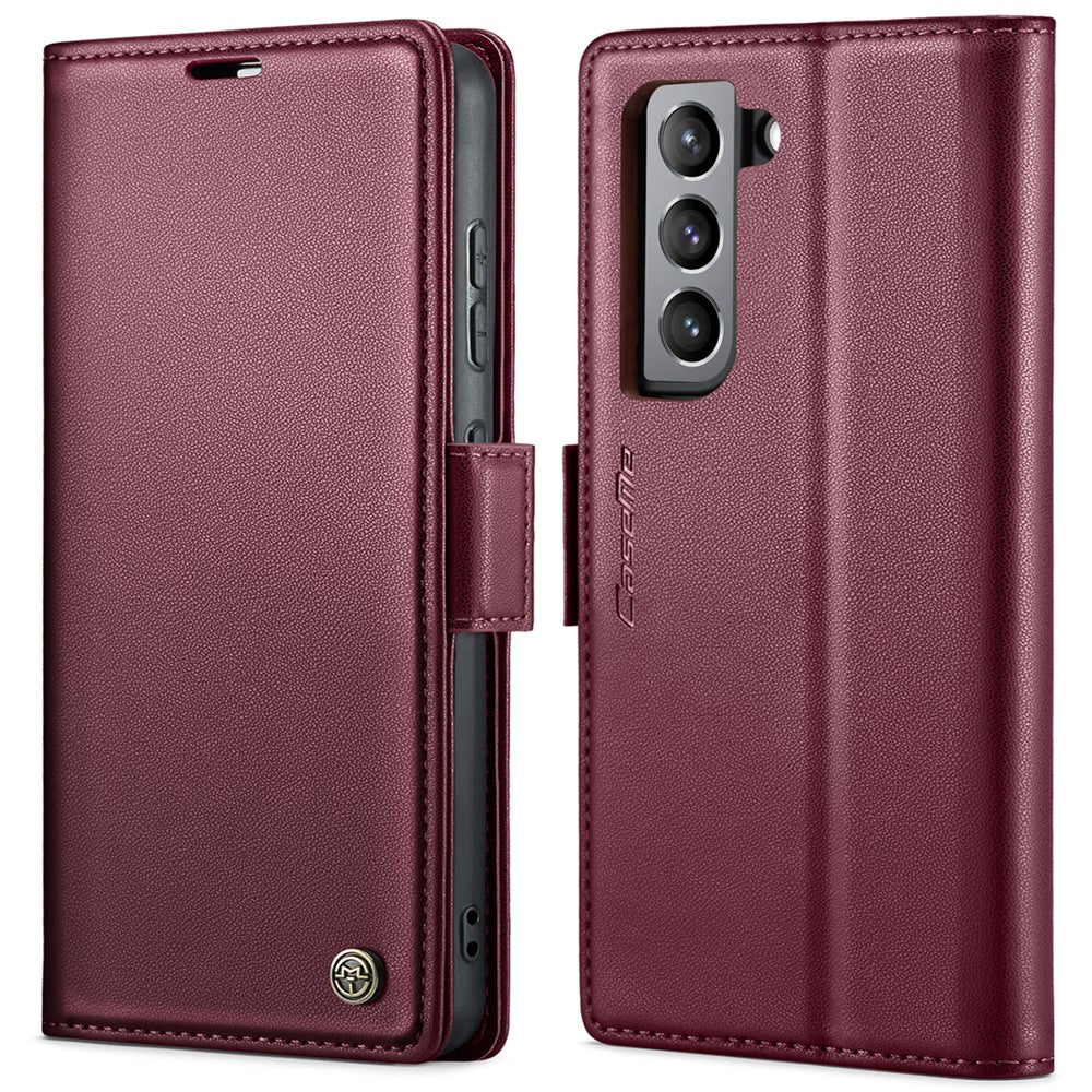 Galaxy S21 FE 5G Glänzende Wallet-Hülle – RFID-Schutz & Ständer