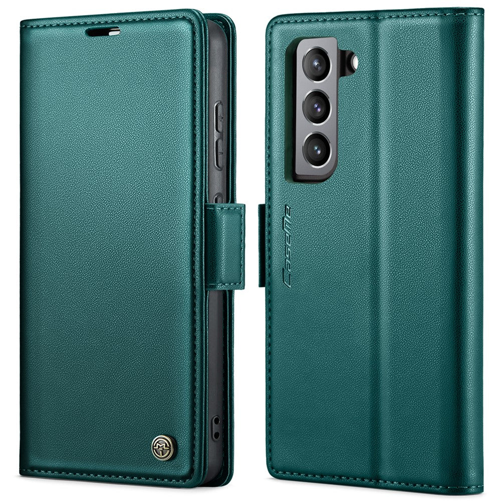 Galaxy S21 FE 5G Glänzende Wallet-Hülle – RFID-Schutz & Ständer