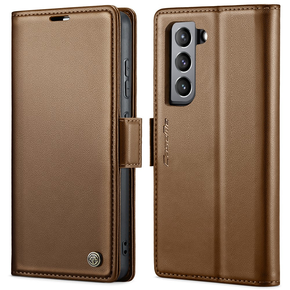 Galaxy S21 FE 5G Glänzende Wallet-Hülle – RFID-Schutz & Ständer