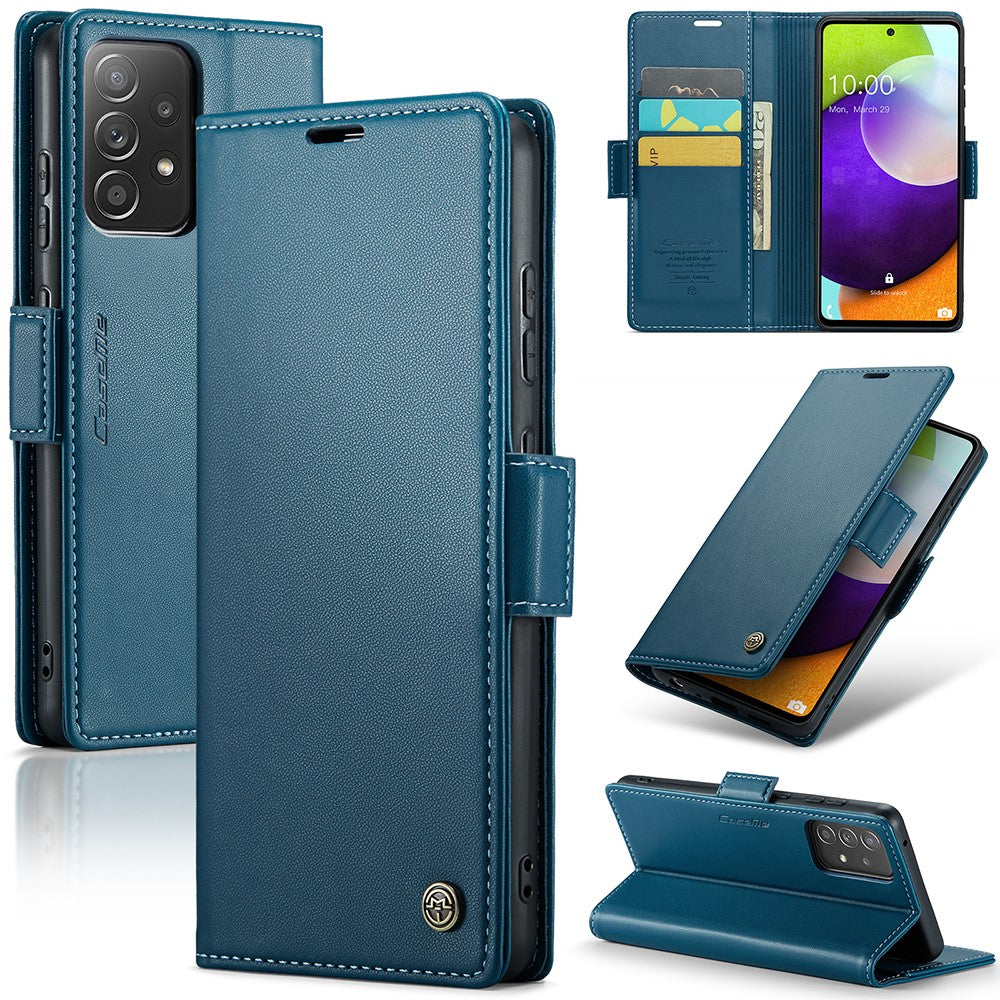 Galaxy A52 4G/5G A52s 5G Glänzende Wallet-Hülle – RFID-Schutz & Ständer