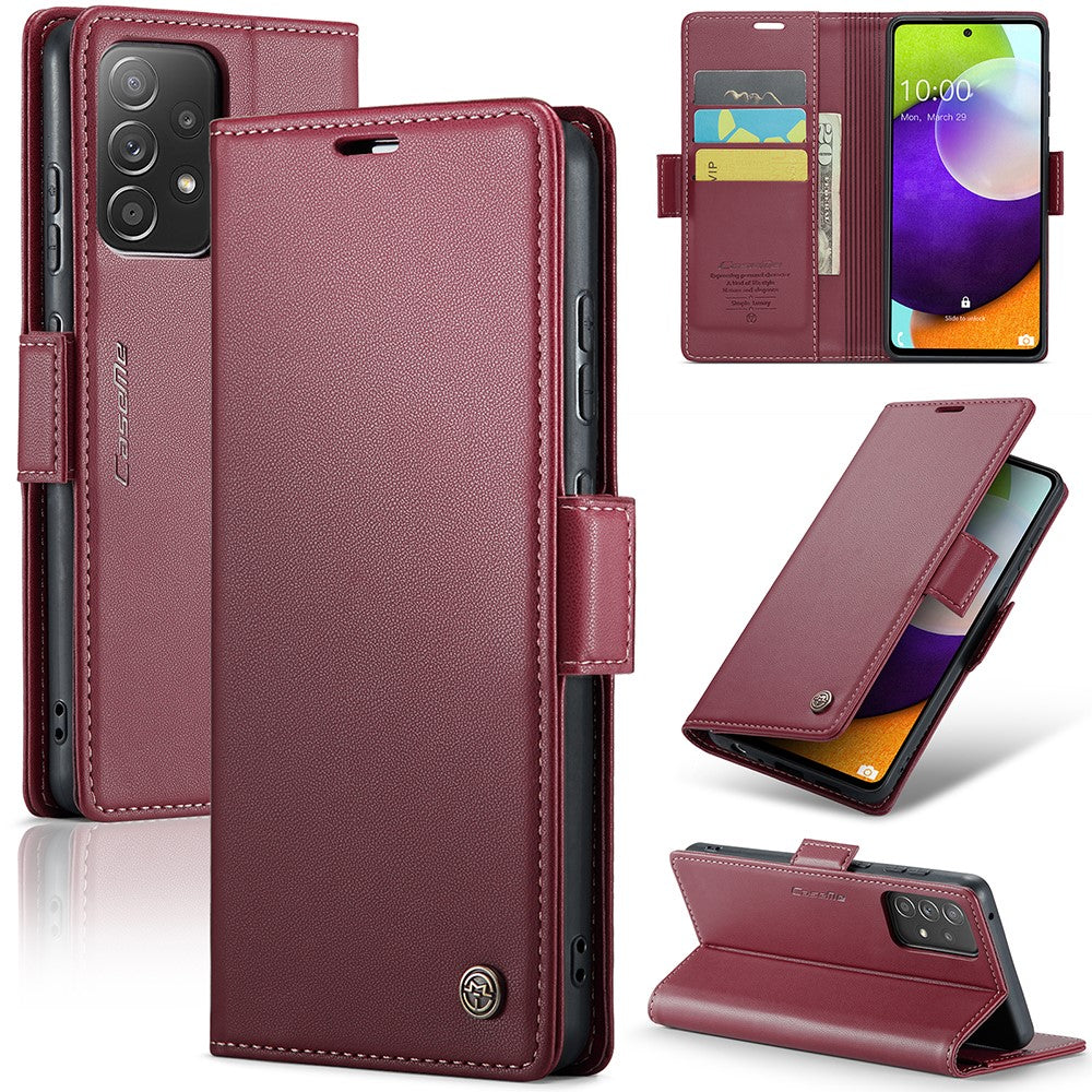 Galaxy A52 4G/5G A52s 5G Glänzende Wallet-Hülle – RFID-Schutz & Ständer