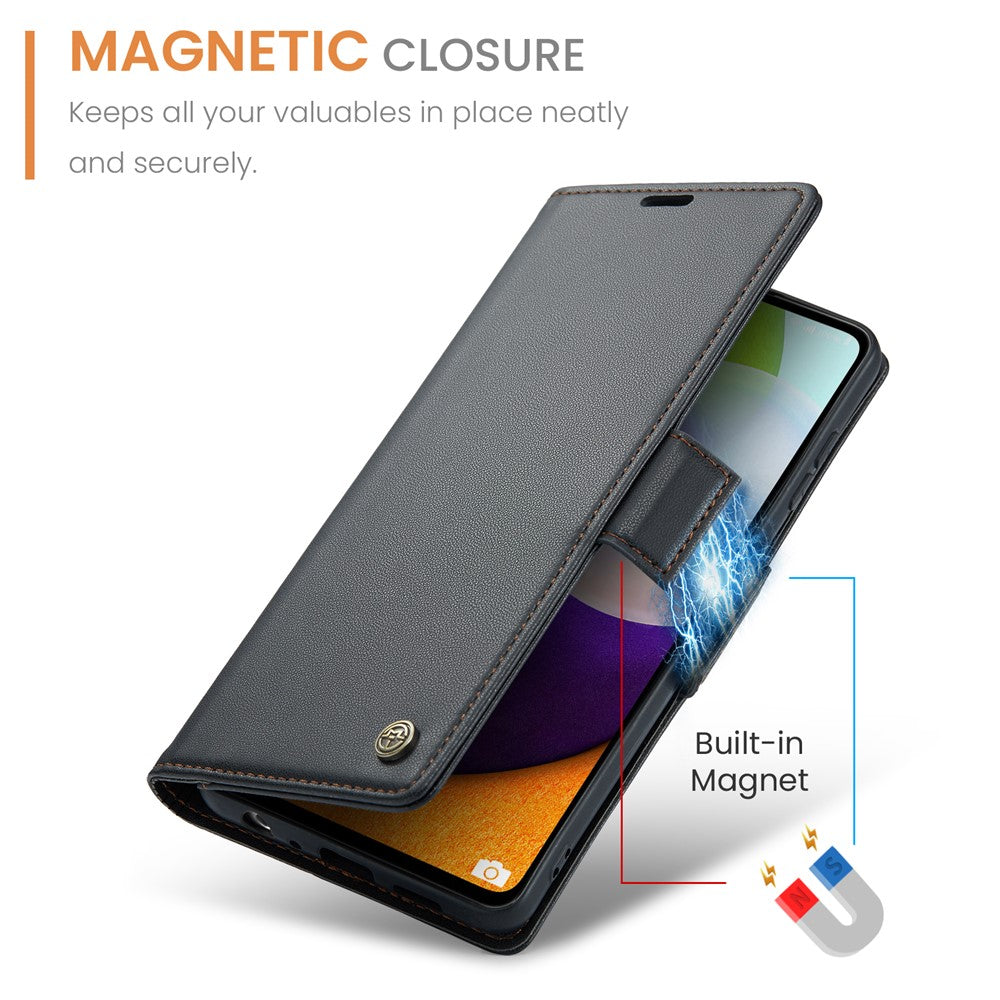 Galaxy A52 4G/5G A52s 5G Glänzende Wallet-Hülle – RFID-Schutz & Ständer