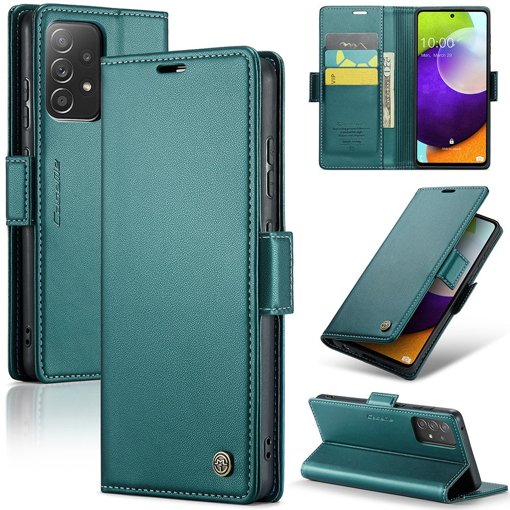 Galaxy A52 4G/5G A52s 5G Glänzende Wallet-Hülle – RFID-Schutz & Ständer