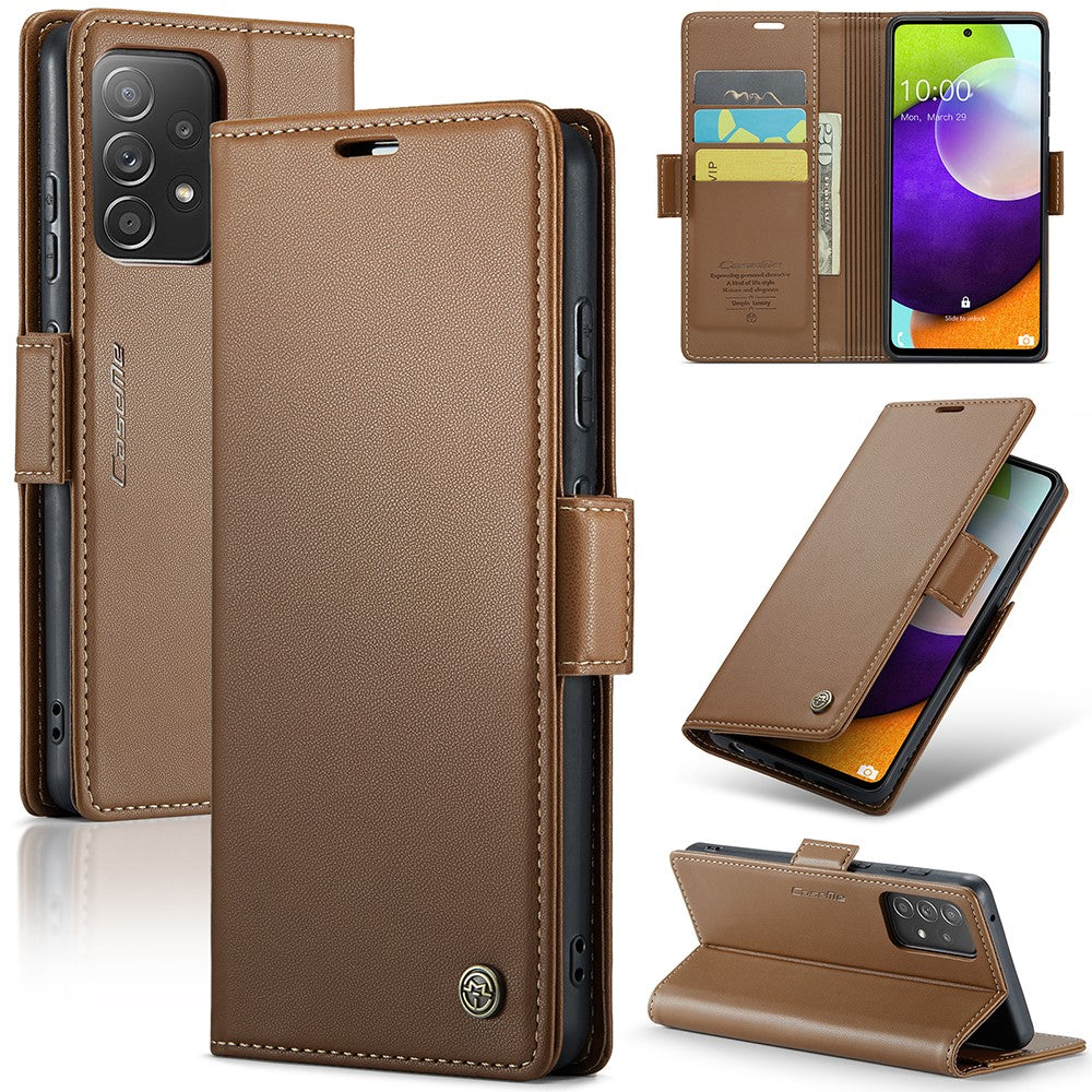 Galaxy A52 4G/5G A52s 5G Glänzende Wallet-Hülle – RFID-Schutz & Ständer